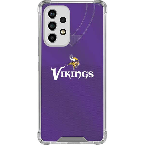 NFL Minnesota Vikings Team Jersey Galaxy A53 5G Clear Case