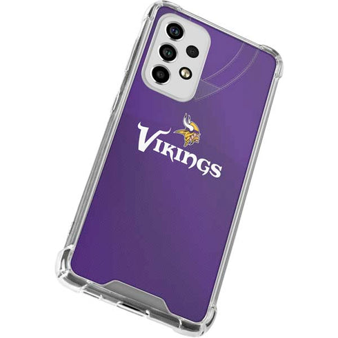 NFL Minnesota Vikings Team Jersey Galaxy A53 5G Clear Case