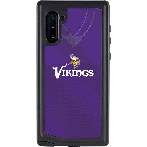 NFL Minnesota Vikings Team Jersey Galaxy Note 10 Waterproof Case