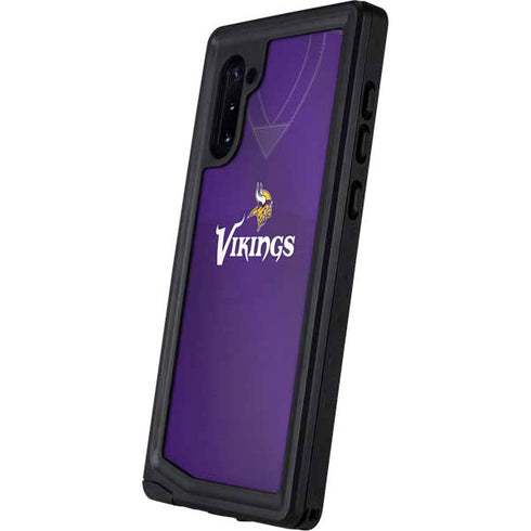NFL Minnesota Vikings Team Jersey Galaxy Note 10 Waterproof Case