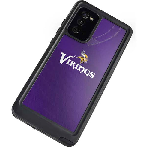 NFL Minnesota Vikings Team Jersey Galaxy Note20 5G Waterproof Case