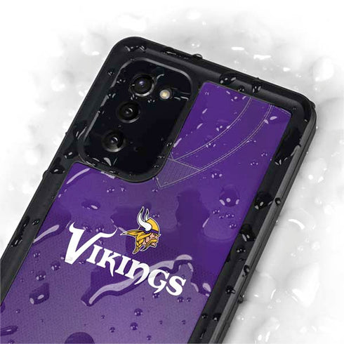 NFL Minnesota Vikings Team Jersey Galaxy Note20 5G Waterproof Case