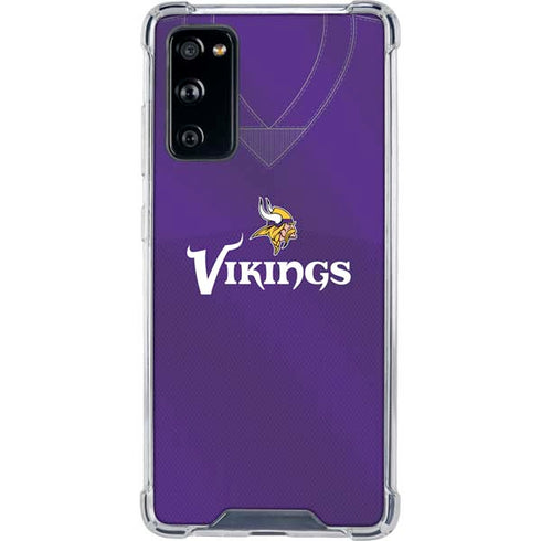 NFL Minnesota Vikings Team Jersey Galaxy S20 FE Clear Case
