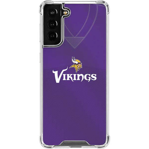 NFL Minnesota Vikings Team Jersey Galaxy S21 FE Clear Case