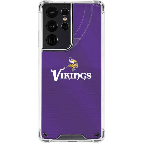 NFL Minnesota Vikings Team Jersey Galaxy S21 Ultra 5G Clear Case