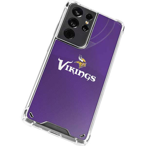 NFL Minnesota Vikings Team Jersey Galaxy S21 Ultra 5G Clear Case