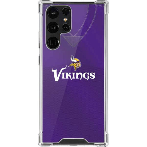 NFL Minnesota Vikings Team Jersey Galaxy S22 Ultra Clear Case