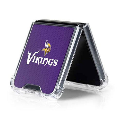NFL Minnesota Vikings Team Jersey Galaxy Z Flip5 5G Clear Case