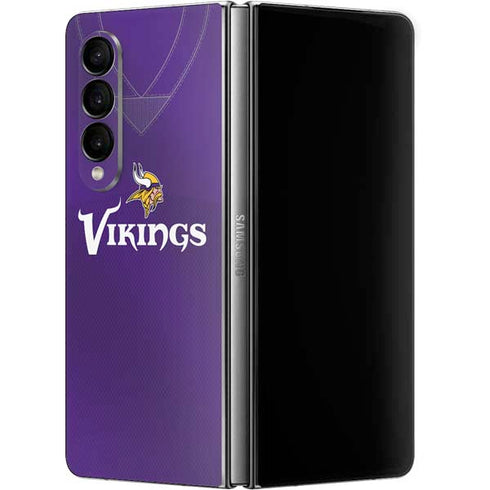 NFL Minnesota Vikings Team Jersey Galaxy Z Fold4 5G Skin