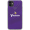 NFL Minnesota Vikings Team Jersey iPhone 11 Clear Case