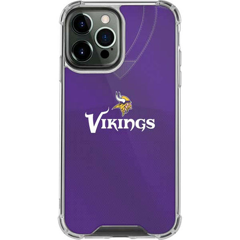 NFL Minnesota Vikings Team Jersey iPhone 14 Pro Max Clear Case