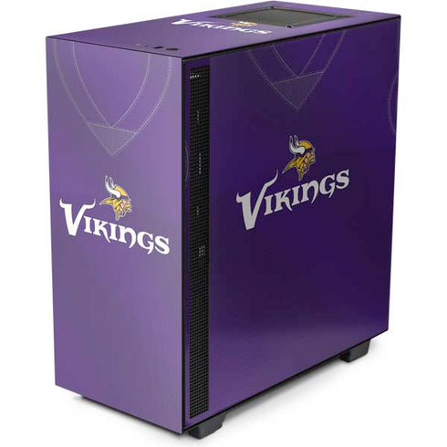 NFL Minnesota Vikings Team Jersey NZXT H510 Compact ATX Mid-Tower Case Skin
