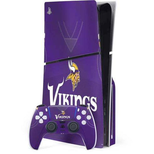 NFL Minnesota Vikings Team Jersey PS5 Slim Disk Bundle Skin