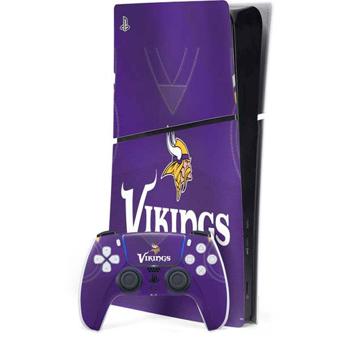 NFL Minnesota Vikings Team Jersey PS5 Slim Digital Edition Bundle Skin