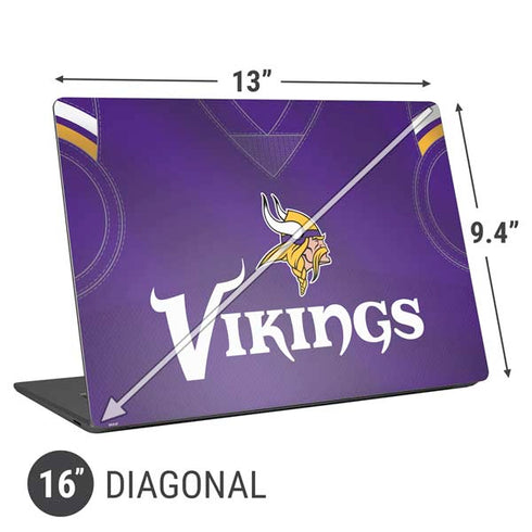 NFL Minnesota Vikings Team Jersey Universal Laptop 16in (13 x 9.4in) Skin