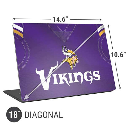 NFL Minnesota Vikings Team Jersey Universal Laptop 18in (14.6 x 10.6in) Skin