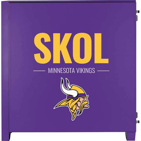 NFL Minnesota Vikings Team Motto Corsair 4000D Tempered Glass Mid-Tower ATX Case Skin