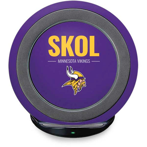 NFL Minnesota Vikings Team Motto Fast Charge Wireless Charging Stand Skin