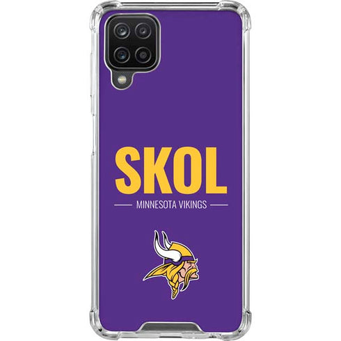 NFL Minnesota Vikings Team Motto Galaxy A12 Clear Case