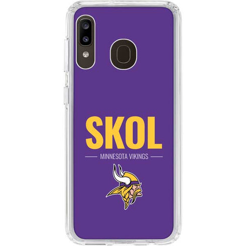 NFL Minnesota Vikings Team Motto Galaxy A20 Clear Case
