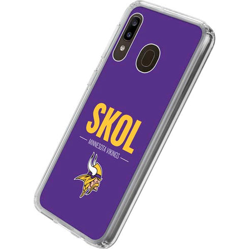 NFL Minnesota Vikings Team Motto Galaxy A20 Clear Case