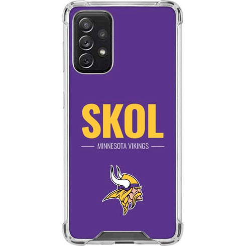 NFL Minnesota Vikings Team Motto Galaxy A72 5G Clear Case