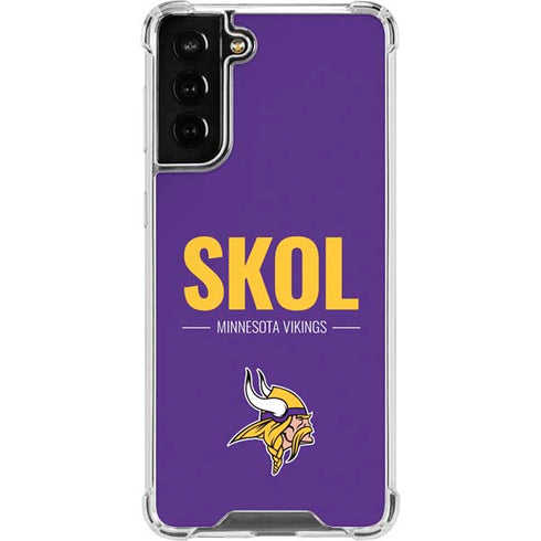 NFL Minnesota Vikings Team Motto Galaxy S21 FE Clear Case