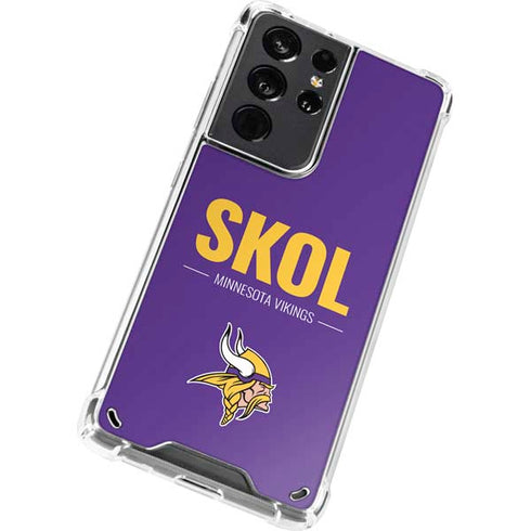 NFL Minnesota Vikings Team Motto Galaxy S21 Ultra 5G Clear Case