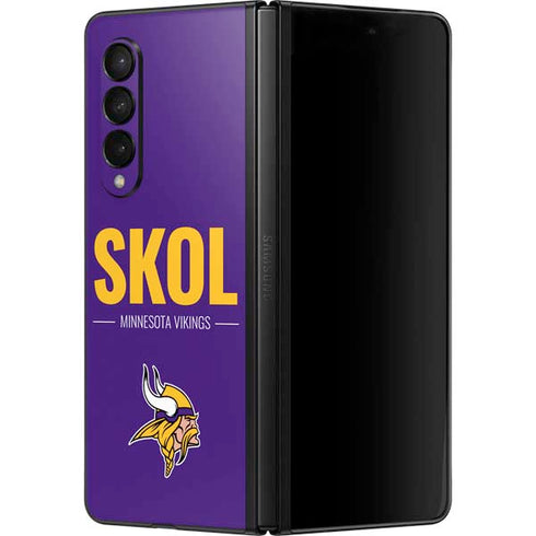 NFL Minnesota Vikings Team Motto Galaxy Z Fold3 5G Skin