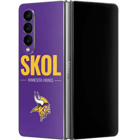NFL Minnesota Vikings Team Motto Galaxy Z Fold4 5G Skin