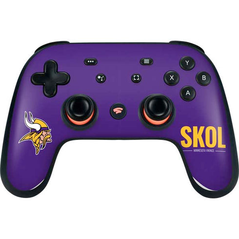 NFL Minnesota Vikings Team Motto Google Stadia Controller Skin