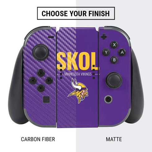 NFL Minnesota Vikings Team Motto Nintendo Switch Bundle Skin