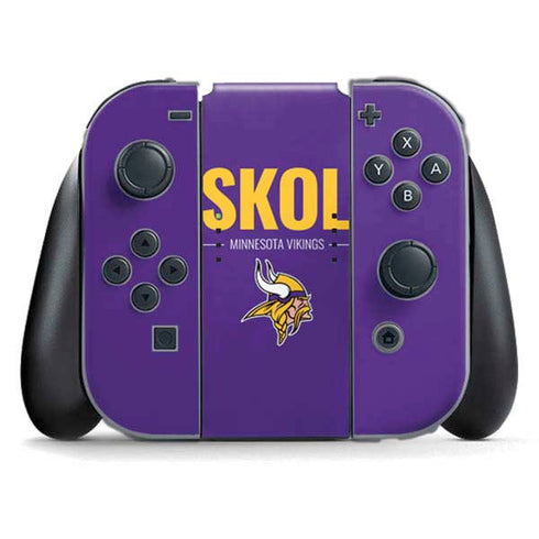NFL Minnesota Vikings Team Motto Nintendo Switch (2017-2021) Joy-Con Controller Skin