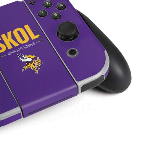 NFL Minnesota Vikings Team Motto Nintendo Switch OLED (2021) Skin