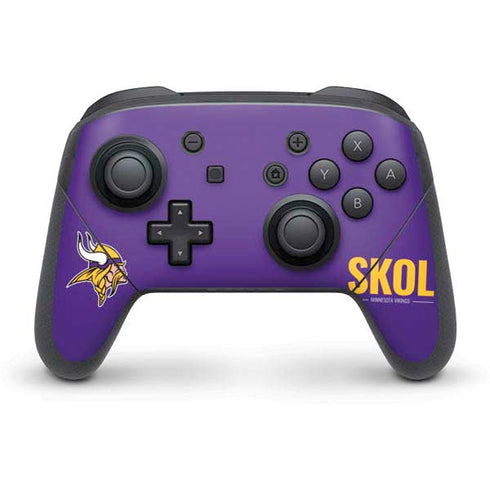NFL Minnesota Vikings Team Motto Nintendo Switch Pro Controller Skin