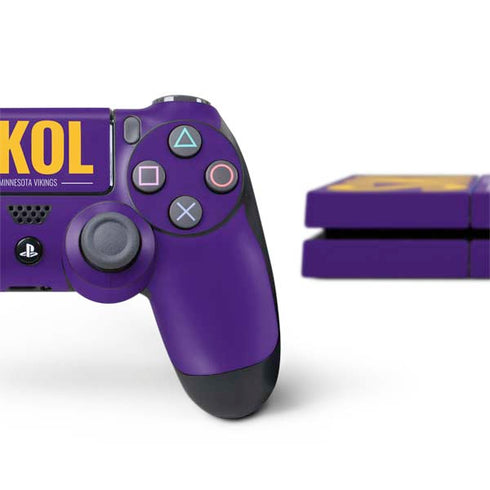 NFL Minnesota Vikings Team Motto PS4 Console and Controller Bundle Skin