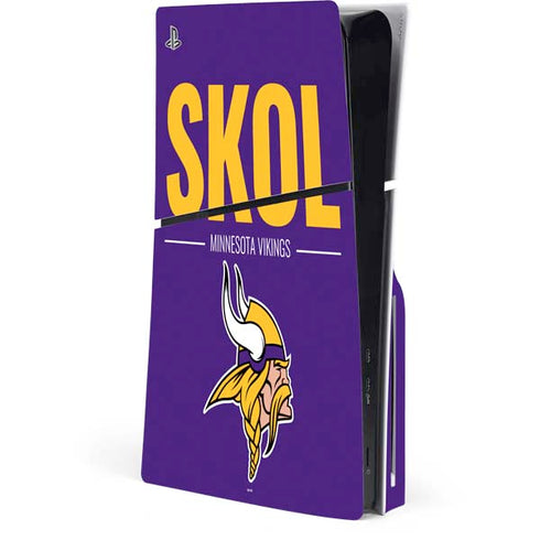 NFL Minnesota Vikings Team Motto PS5 Slim Disk Console Skin