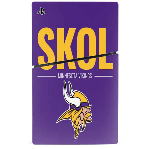 NFL Minnesota Vikings Team Motto PS5 Slim Digital Edition Console Skin