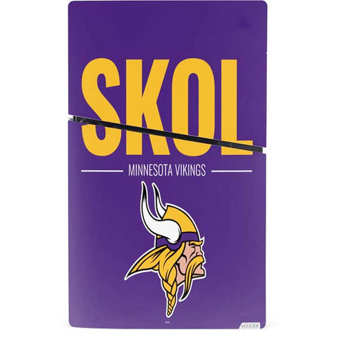 NFL Minnesota Vikings Team Motto PS5 Slim Digital Edition Console Skin