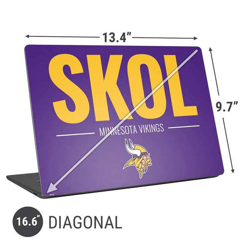 NFL Minnesota Vikings Team Motto Universal Laptop 16.6in (13.4 x 9.7in) Skin