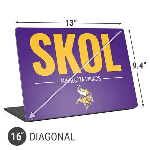 NFL Minnesota Vikings Team Motto Universal Laptop 16in (13 x 9.4in) Skin