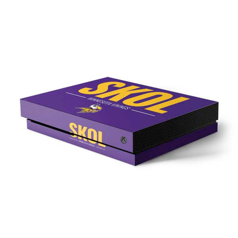 NFL Minnesota Vikings Team Motto Xbox One X Console Skin