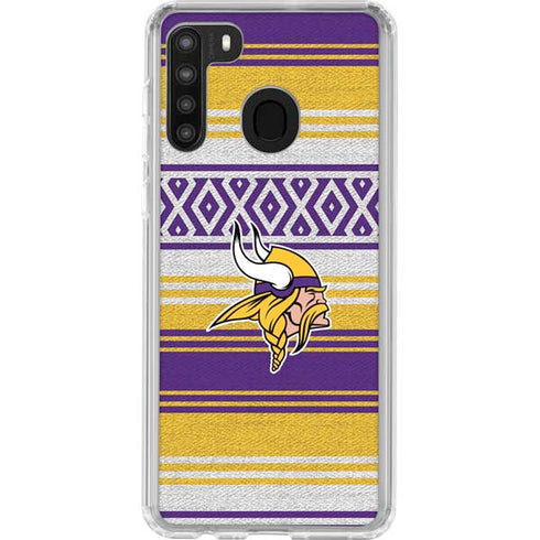 NFL Minnesota Vikings Trailblazer Galaxy A21 Clear Case