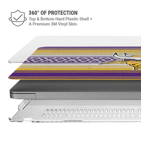 NFL Minnesota Vikings Trailblazer MacBook Pro 16in (2021-25) Case plus Skin