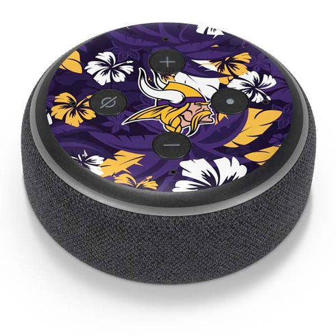 NFL Minnesota Vikings Tropical Print Amazon Echo Dot Skin