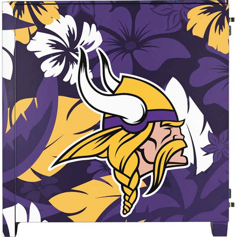 NFL Minnesota Vikings Tropical Print Corsair 4000D Tempered Glass Mid-Tower ATX Case Skin