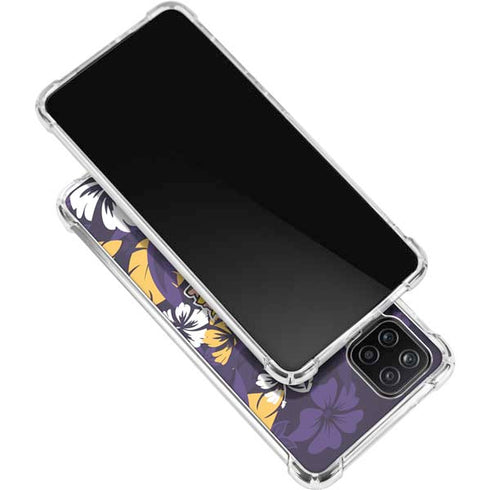 NFL Minnesota Vikings Tropical Print Galaxy A12 Clear Case
