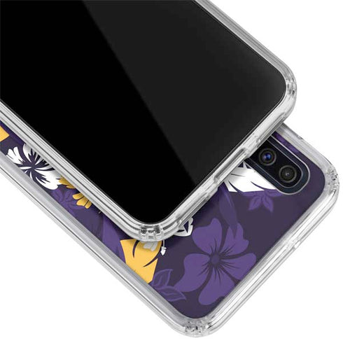 NFL Minnesota Vikings Tropical Print Galaxy A50 Clear Case
