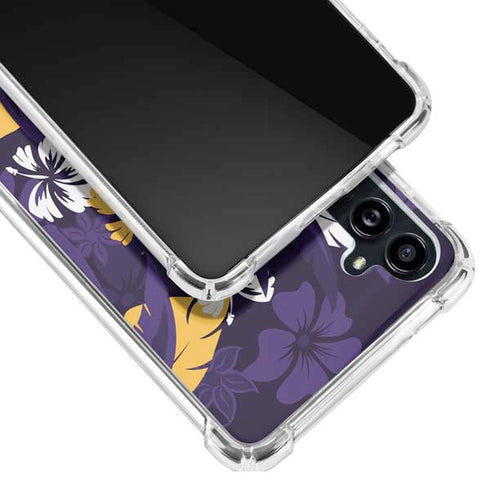 NFL Minnesota Vikings Tropical Print Galaxy A54 5G Clear Case