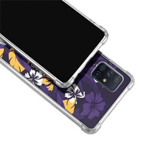 NFL Minnesota Vikings Tropical Print Galaxy A71 5G Clear Case